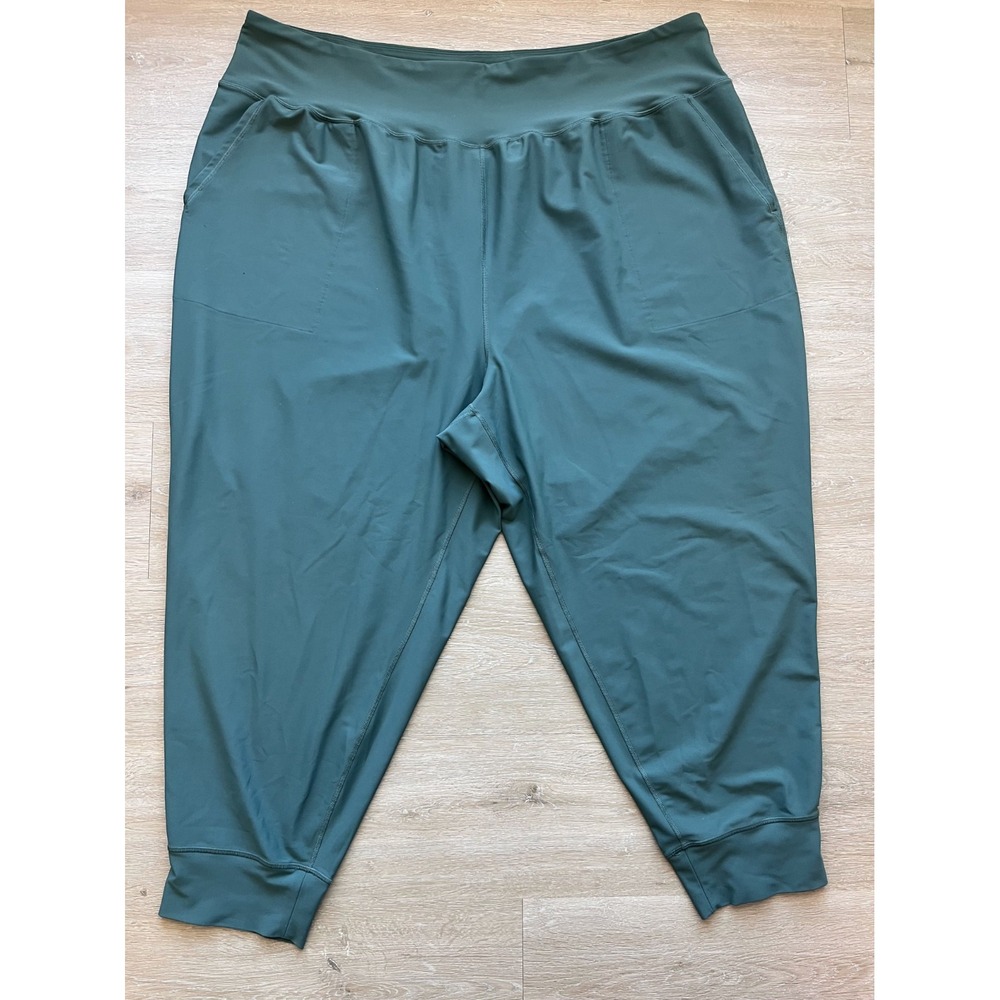 Old Navy Active Powersoft High Rise Go-Dry Jogger Pants Women 4X Teal Athleisure